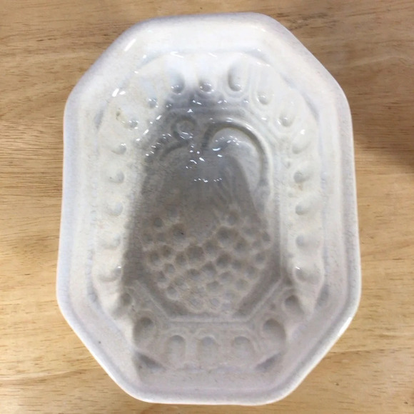 Vintage Stoneware Grape Design Pudding Molds - Set of 2 - Picture 2 of 8